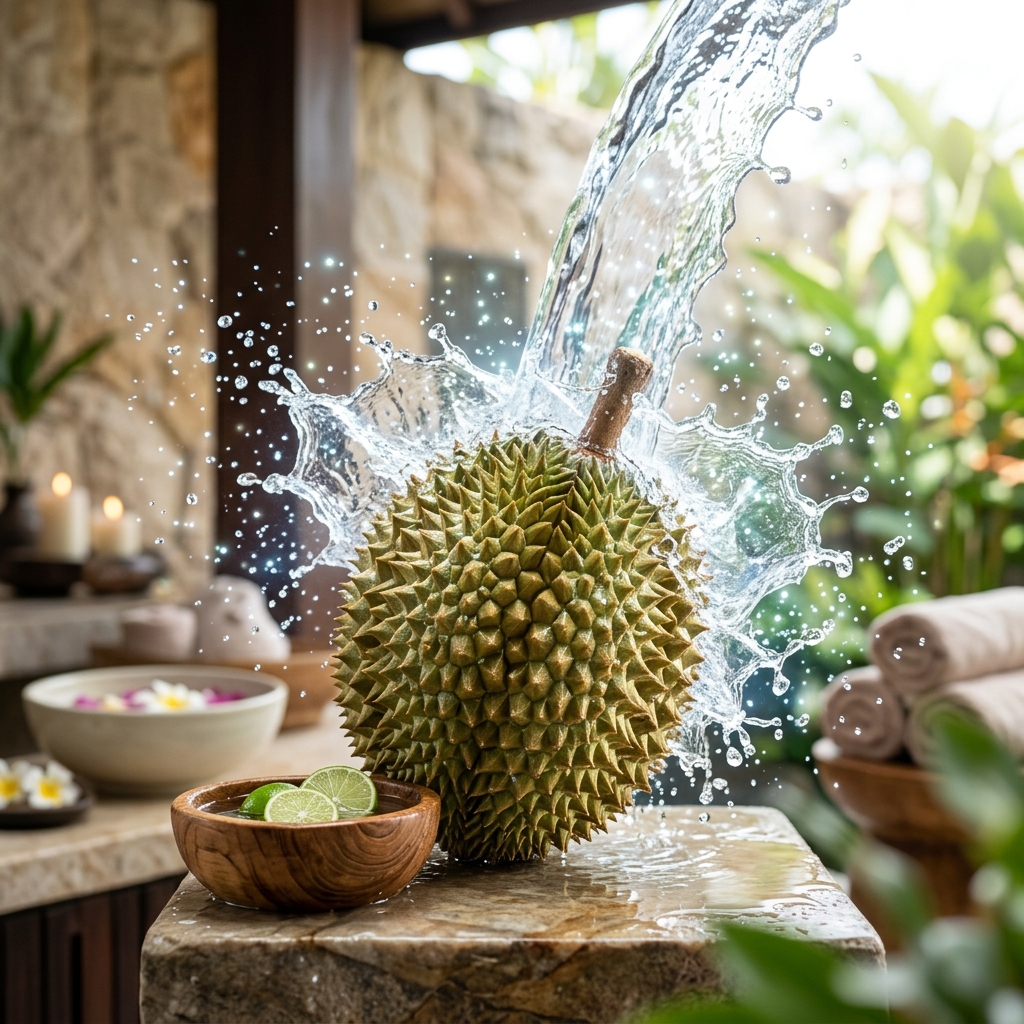 Érett, jól látható durian